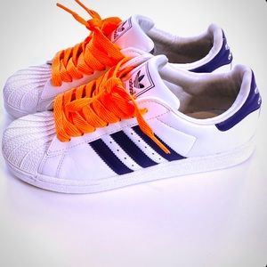 orange adidas shell toes